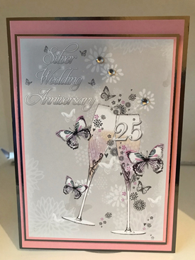 Silver Wedding Anniversary card